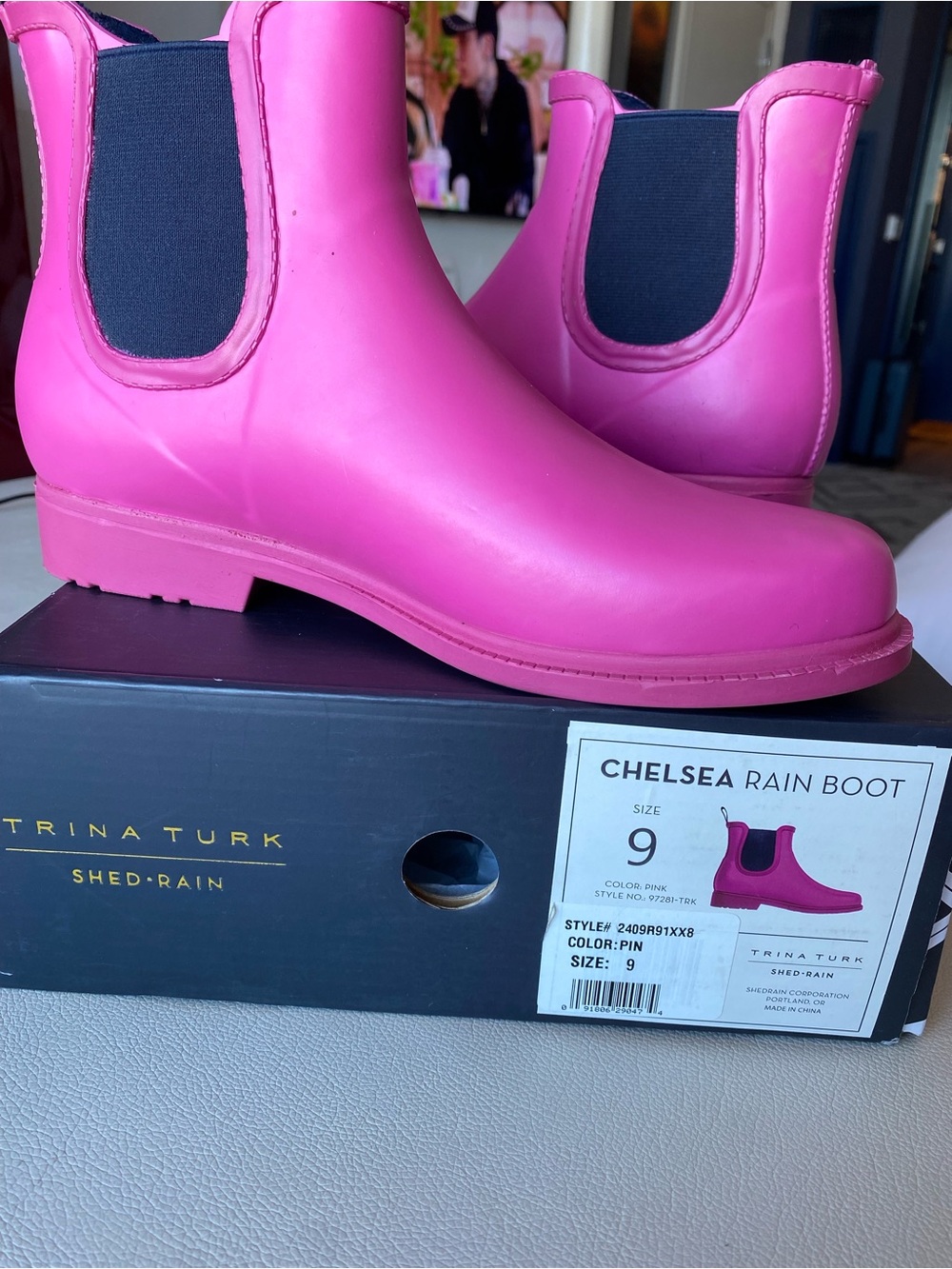 Trina Turk Chelsea Welly Rain Boot - Pink shedrain rainboots wellies